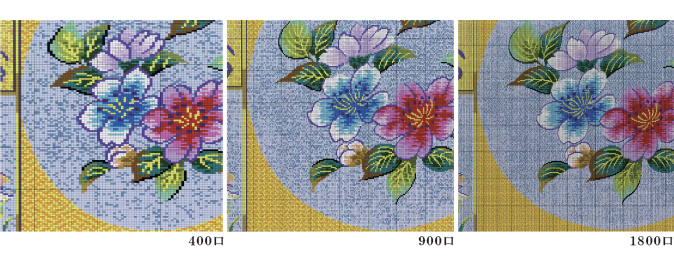 400～1800口織紋意匠図の比較図