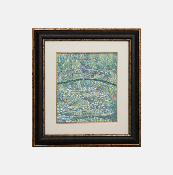 美術絵画織「睡蓮の池」